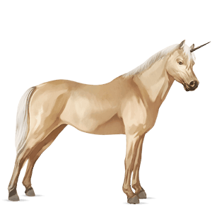 enhjørningepony welsh palomino